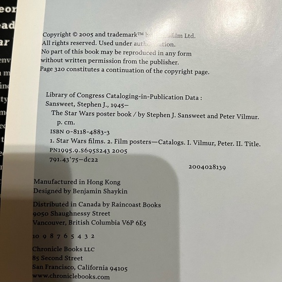 The Star Wars Poster Book by Peter Vilmur and Stephen Sansweet 2005 Hardcover - Picture 6 of 7